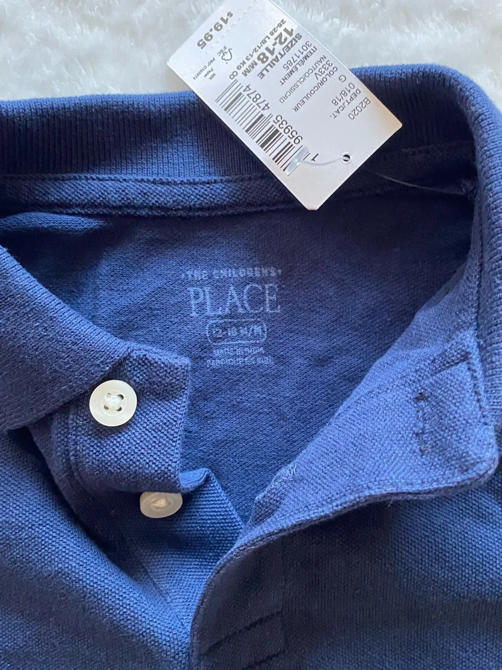 The Children's Place Navy Blue Polo Shirt. New. size 12m